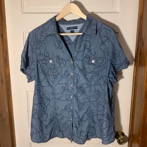 Karen Scott Woman Button Down Blouse